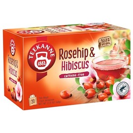 Teekanee Rosehip & Hibiscus Natural Fruit Herbal Infusion Tea 20 Teabags