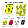 4R Quattroerre.it 13385 Racing Number 5 Moto GP, Neon Yellow,