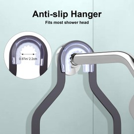 SavStor Hanging Shower Caddy Over Shower Head, Rustproof Bathroom Shower Organizer with Hooks and 2 Soap Baskets, No Drilling, Anti-Swing, Black