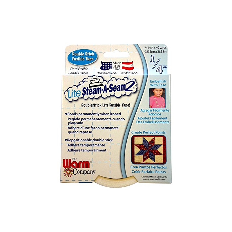 The Warm Company Lite Steam-A-Seam 2 Double Stick Fusible Web