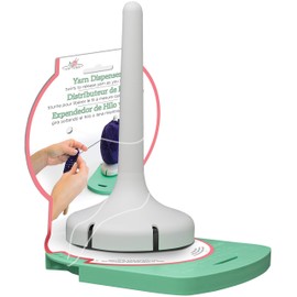 Yarn Valet Yarn Dispenser – Non-Slip Base with Built-In Holder for Markers, Pattern and 4” Gauge Ruler