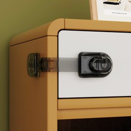 EUDEMON - Paquete de 3 cerraduras de seguridad para niños, para cajones, refrigeradores, inodoros, armarios, hornos, armarios, cierres multiusos, fáciles de instalar, sin taladrar (negro transparente)