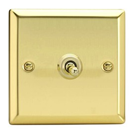 Varilight XVT1 Toggle Switches 1 Gang Victorian Brass
