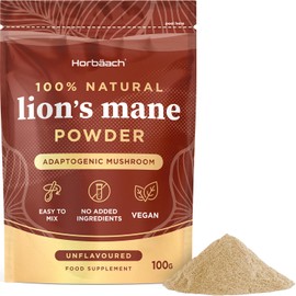 Lions Mane Powder 3000mg | High Strength Mushroom Supplement | 100g - Unflavoured | Suitable for Vegans & Vegetarians | by Horbaach