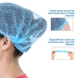 Gorro desechable, 100 piezas Gorro de ducha de cabello no tejido Gorro antipolvo Gorro de ducha desechable Gorro de baño portátil para mujer Cabello SPA Salón Hotel Uso de viaje