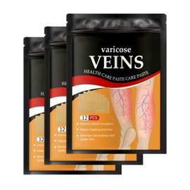 Generic Parches para aliviar varices, transpirables, para arañas vasculares en piernas, fórmula natural con cúrcuma, 36 unidades
