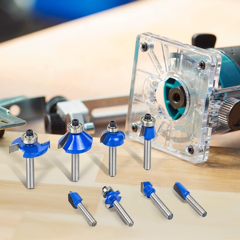 BAIDETS Router Bits Set 1/4 Inch Shank, 24 Pieces 1/4"