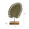 Elements 7x2.25x11.5 Inch Metal Green Leaf Tabletop Decor