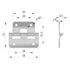 heyous 4pcs Take-Apart Hinge Lift Off Hinge Door Hinges Chrome