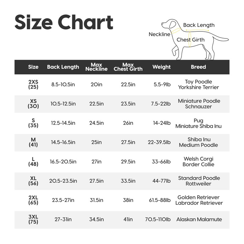 WOOFO Slip-On Dog Rain Poncho, Quick & Easy to Wear