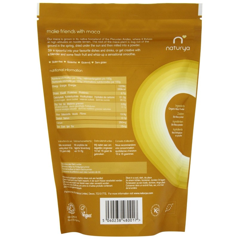Naturya Organic Nutritional Power Food Pouch Maca 300g (Pack of