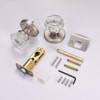 CLCTK Crystal Glass Door Knobs Interior, Modern Bathroom Bedroom Door