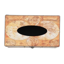 iplusmile Vintage Tissue Box Cover Retro British Style Tissue Holder for Home Decor Elegant Desktop Napkin Container Artistic Design