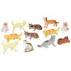 US Toy Dozen Plastic Cat Figures, 2"