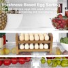 Uibyriy 2-Tier Wooden Egg Holder for 36 Eggs, Wooden Egg