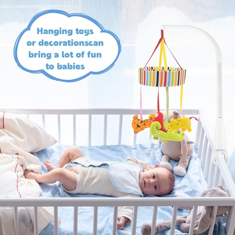 Srvauyea Mobile Holder Baby Bed Bell Holder, Removable Cot Mobile