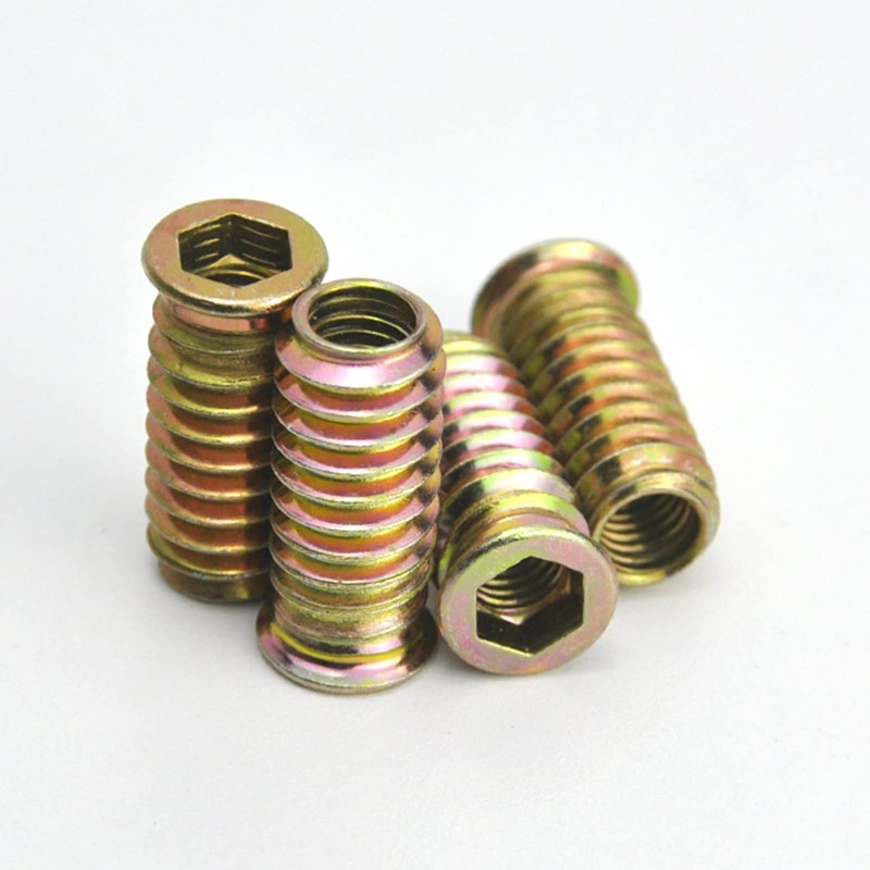 AcbbMNS 20Pcs M10 x 20mm Threaded Inserts Nuts Furniture Screw
