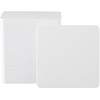 White Plain Square Round Paper Coasters 0.04 inch (1 mm),