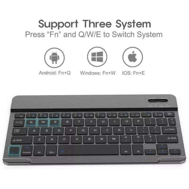 Nulaxy Universal Wireless Keyboard Stand Case- BLACK KM12