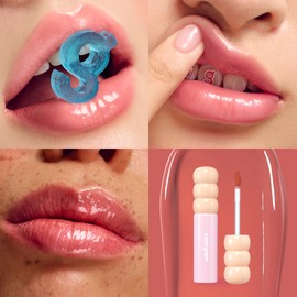 COLORGRAM COLORGRAM Fruity Glass Tint 05 Soft Persimmon | Korean Long Lasting & Waterproof Lip Stain | Glossy Dewy Lip Gloss, Highly Pigmented Subtle Coral Beige Shade with Glowing effect 0.11 Oz.