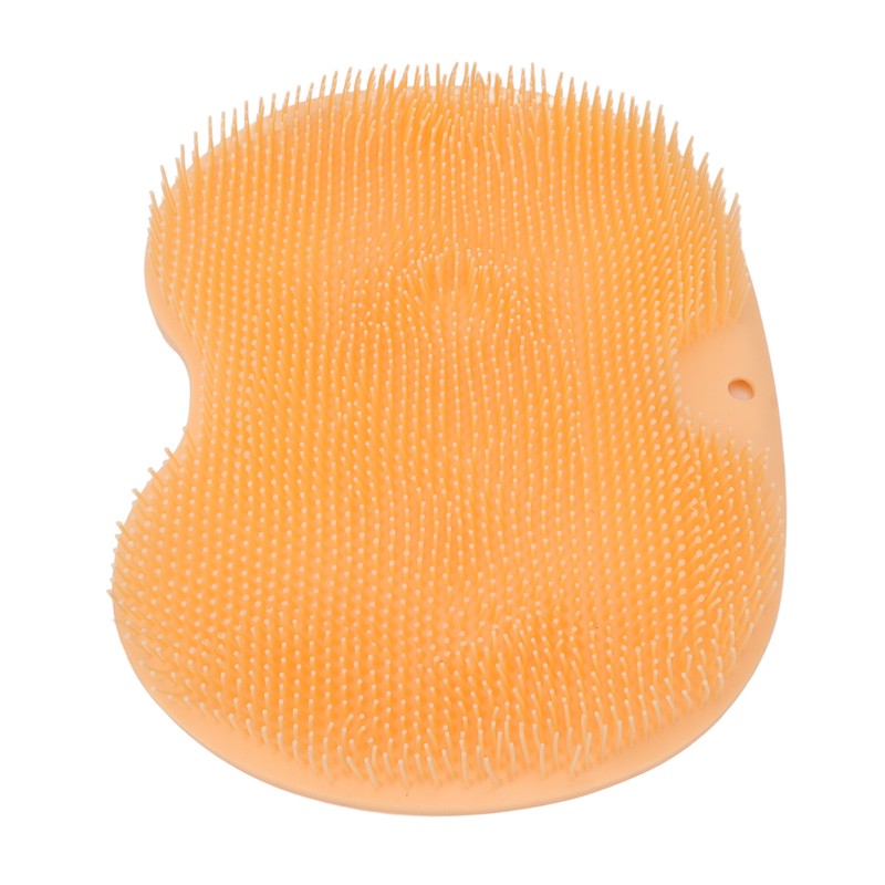 Foot Scrubber Massager with Suction Cups Orange Soft Foldable Shower