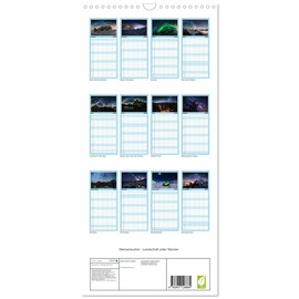 Familienplaner 2025 - Sternensucher - Landschaft unter Sternen mit 5 Spalten (Wandkalender, 21 cm x 45 cm), CALVENDO