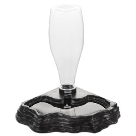 IBWell 13oz Reptile Water Dispenser Plastic Reptile Tank Accessories Black Automatic Reptile Water Fountain for Turtle Bearded Dragons Lizards Geckos Reptile Tank