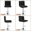 Yaheetech Bar Stools Set of 2, Adjustable PU Leather Swivel