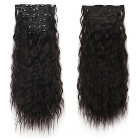 Jet Black Body Clip-In Hair Extensions Voluminous & Glamorous
