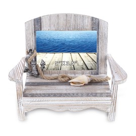 CoTa Global Silver Sea Lighthouse - Handmade Distressed Wooden Lighthouse Decoration, Decorative Beach Style Tabletop Centerpiece, Nautical Themed Home Decor - Small, 8.5 Inch, Color May Vary
