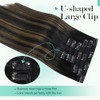 Ukira Extensiones De Cabello Con Clip En Cabello Humano Real,