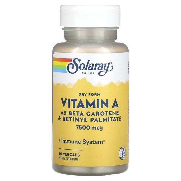 Dry formulation Vitamin A 25000IU veggie capsules (60 tablets) / 건조 제형 비타민 A 25000IU 베지캡슐 60정