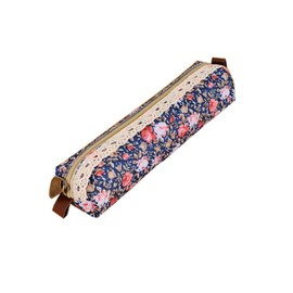 HABUAETY Small Pencil Pouch Floral Pen Bag Women Flower Office Stationery Mini Makeup Cosmetic Bags