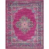Nourison Passion Traditional Bright Colorful Area Rug, 8'X10', FUCHSIA