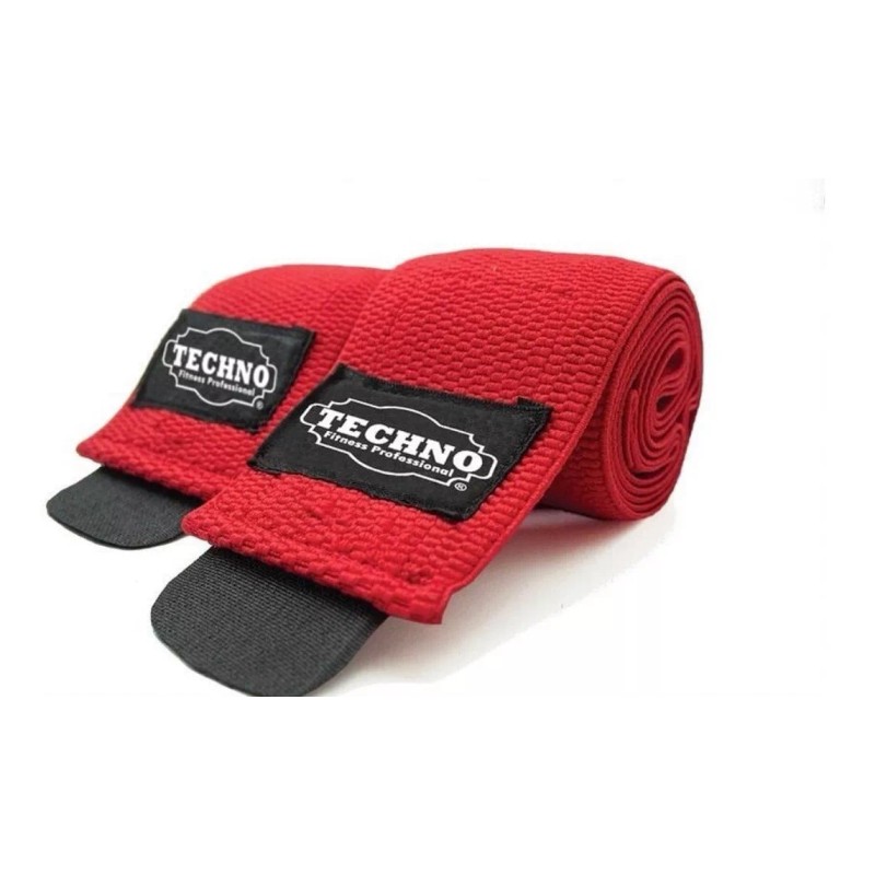 Techno Straps/cintas Para Pesas + Vendas Para Rodillas Pack Pesas
