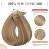 TESSHAIR Micro Loop Hair Extensions, 100% Remy Human Hair, Microlink
