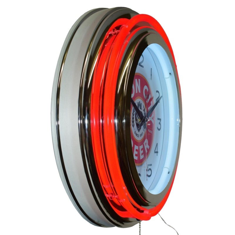 15" Iron City The Beer Drinker's Beer Double Neon Clock