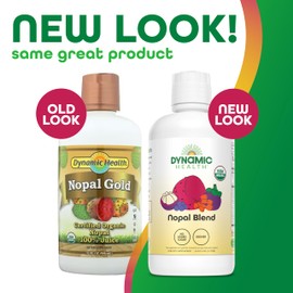 Dynamic Health Nopal Gold, Organic, No Additives, Antioxidant Support, Vegan, Gluten Free, Non-GMO, 32 Fl oz
