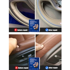 Vinyl and Leather Repair Kit,Leather Repair Cream Leather Seat Repair Kit Multifunctional,Easy Instructions to Match Any Color, Restore Any for Furniture, Couch, Car Seats, Sofa,