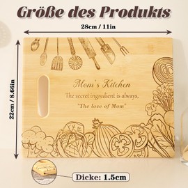 Gifts for Mum, Bamboo Chopping Board, Birthday Gift for Mum, Christmas Gifts, Mother's Day Gifts, Easter Gifts, Best Mum Gift