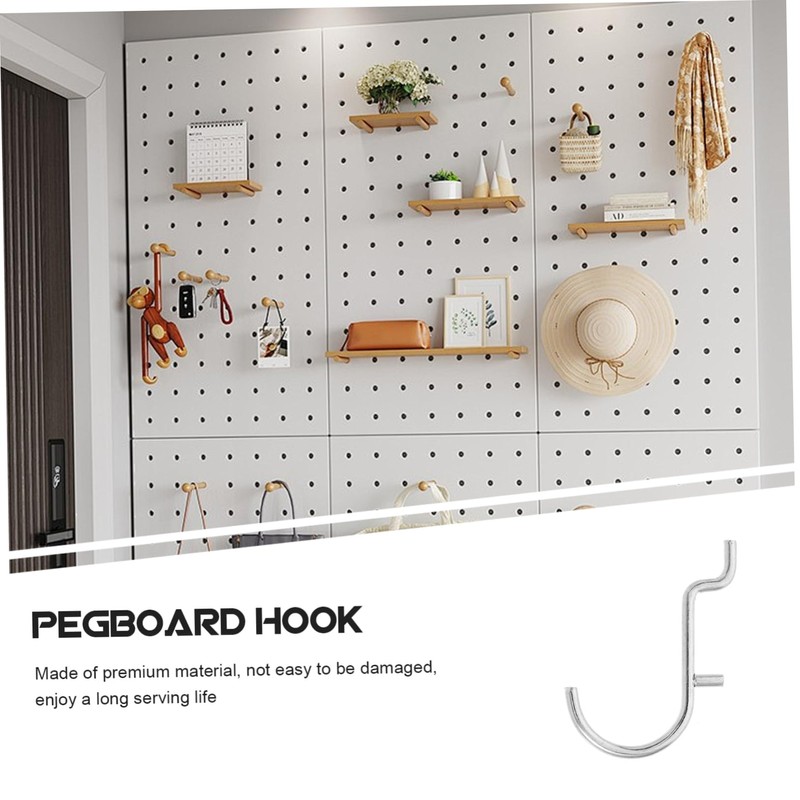 Operitacx 10pcs Heavy Duty Metal Pegboard Hooks Durable Storage Hooks