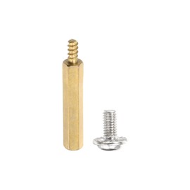 PATIKIL 24 Set M3 Hex Standoffs Brass, M3 x 8mm + 6mm Studs Male to Female Motherboard Standoffs Spacers Pillars, Gold, with Screw