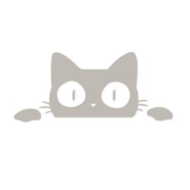 lifepower Cutting Sticker Car Sticker for Car, Motorcycle, Wall, Carry Case, Hide Dents and Scratches Cute for Bicycle, Suitcase, Snowboard, Skateboard, Surfboard (Peeping Cat White)
