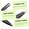 Beavorty 4pcs Stainless Steel Eyebrow Tweezers for Precision Trimming and