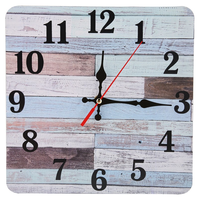 Wall Clock Industrial Style Silent Quartz Movement Density Board Large