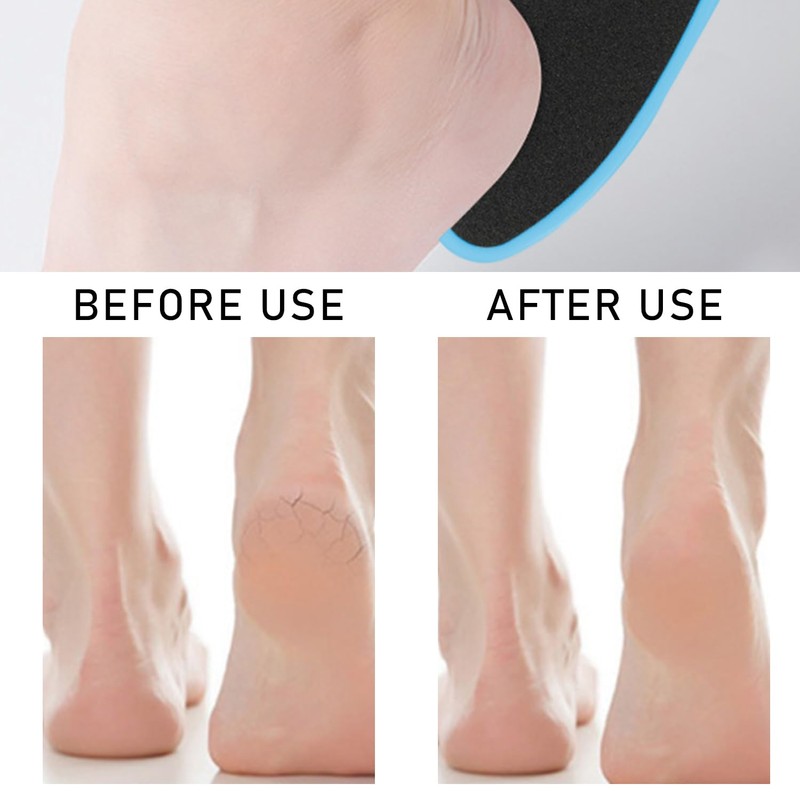 8-Piece Double-Sided Foot Pedicure Board, Double Sided Thick and Thin