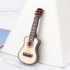 Basswood G Guitar Shaped Ornament 3 Dimensional Refrigerator Ornament Accessory