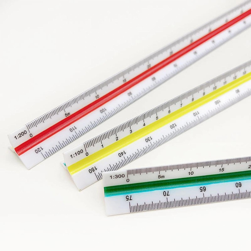 1 PCS Architectural Triangular Scale Ruler for Architects, Students, Draftsman
