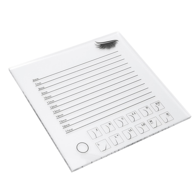 20x20cm Eyelash Extension Plastic Tray Clear Scale Transparency Eyelash Extension