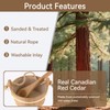 Karida Red Cedar Sauna Buckets,Sauna Bucket and ladle Set,Sauna Accessories,Sauna